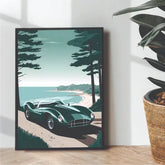 Aston Martin DBR1 illustration - wall art